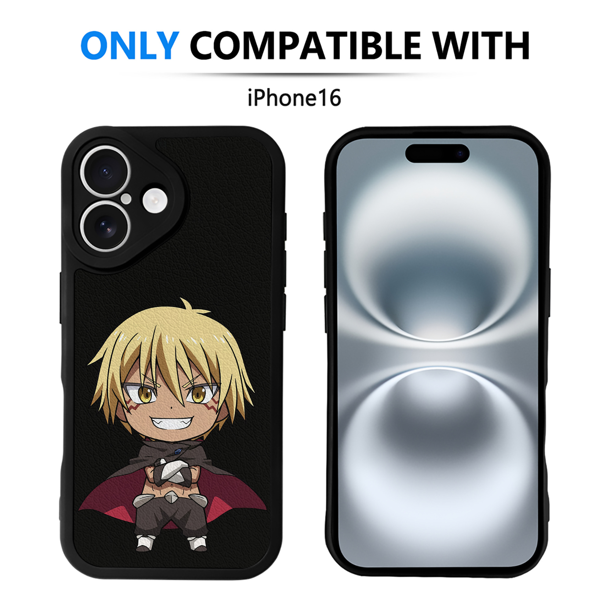 （画像用） 転スラ Regarding Reincarnated to Slime 【iPhone 16シリーズ対応】シリコンスマホケース（レザー調） 材質：シリコン